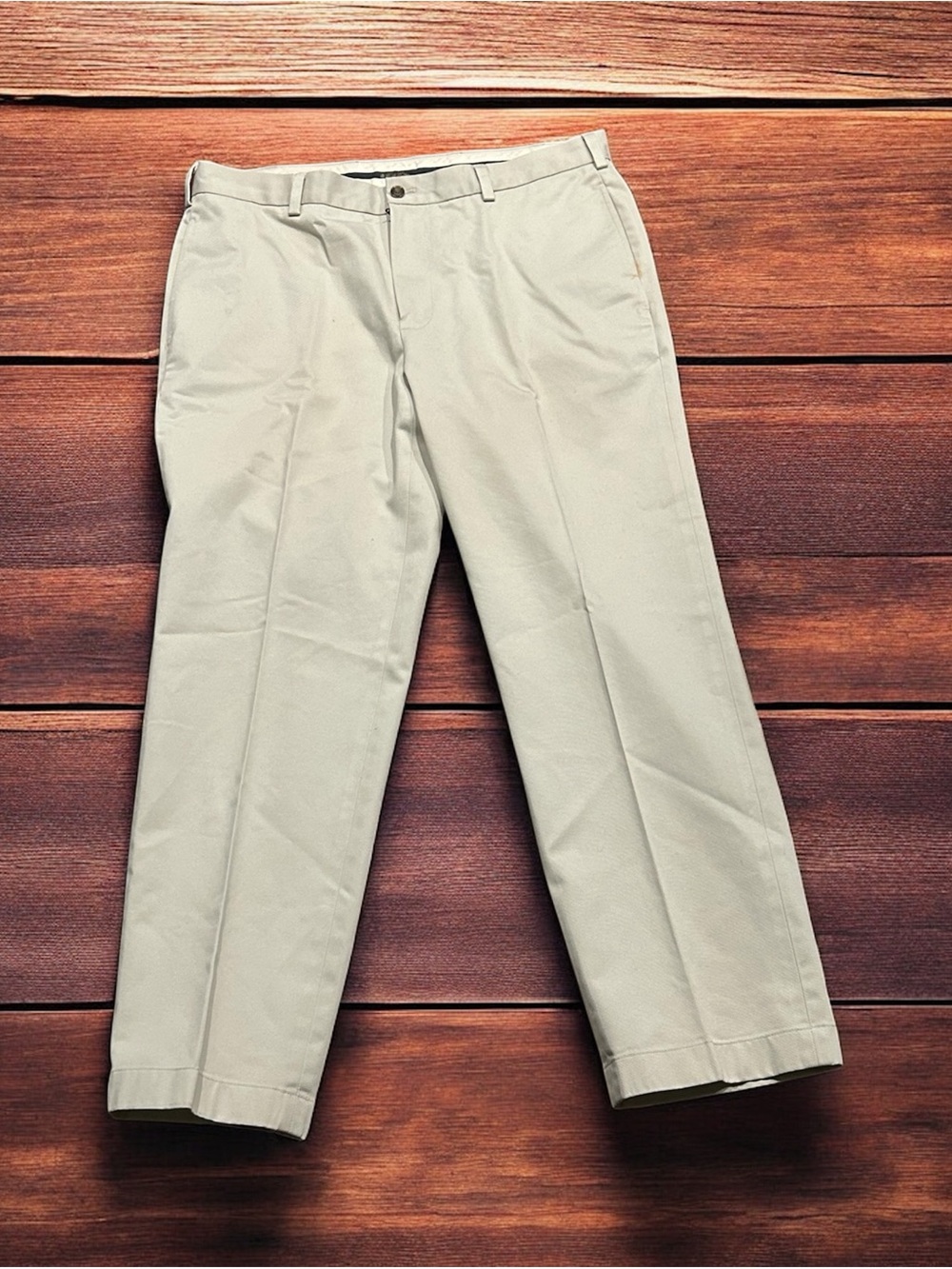 Brooks Brothers Clark Fit Advantage Chino Pants Men’s 36x30 Khaki Flat Front
